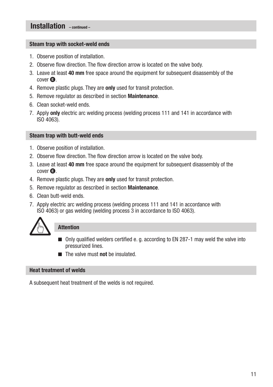 Installation | Flowserve AK 45 User Manual | Page 11 / 16