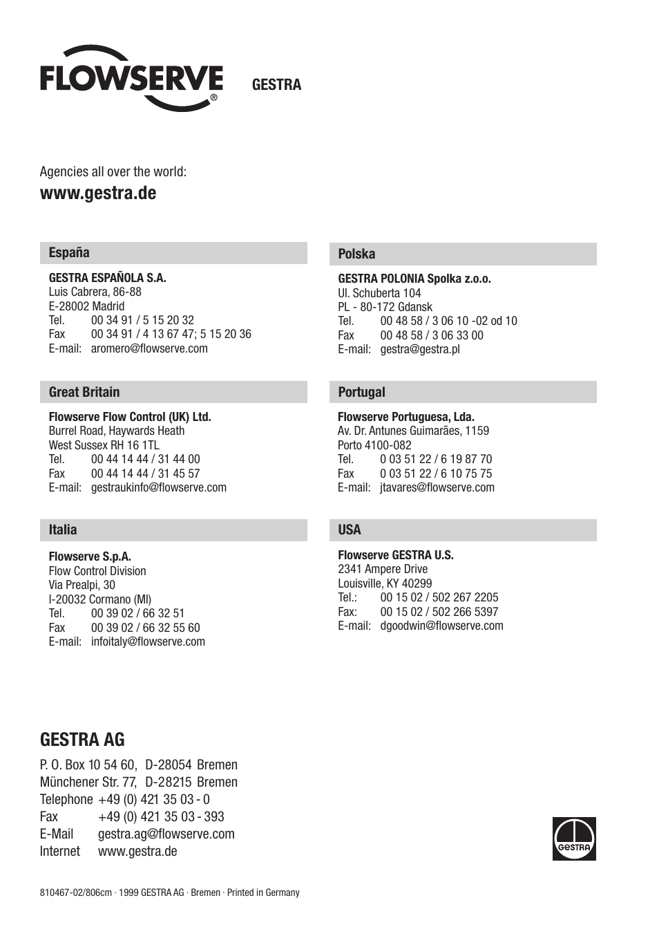 Flowserve AK 45 User Manual | Page 16 / 16