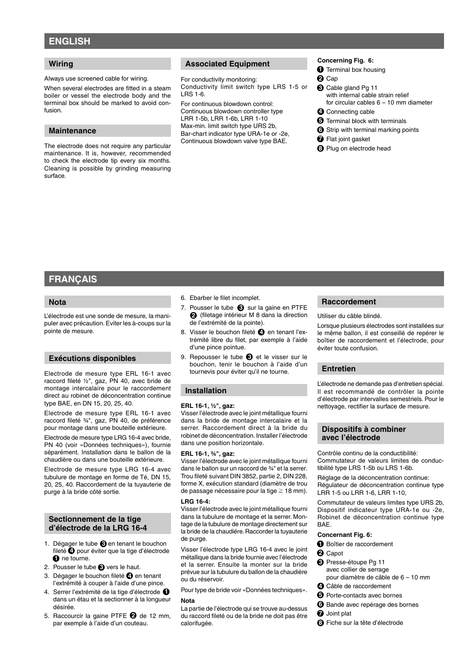 English, Français | Flowserve ERL 16-1 User Manual | Page 5 / 8