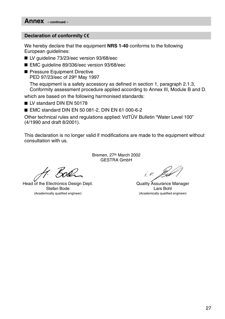 Annex | Flowserve NRS 1-40 User Manual | Page 27 / 32