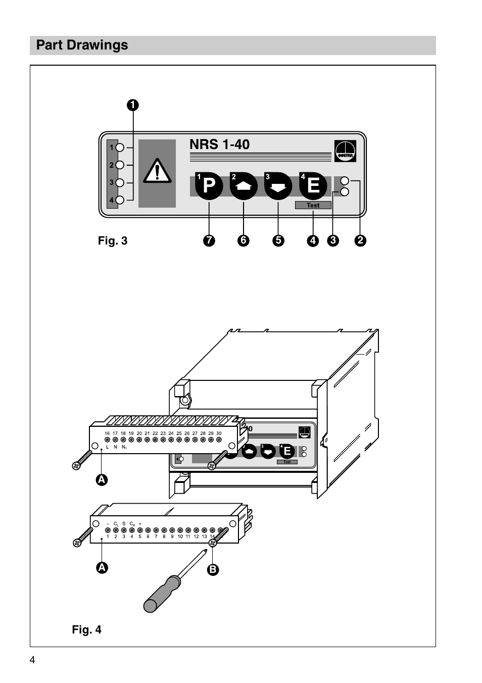 Part drawings | Flowserve NRS 1-40 User Manual | Page 4 / 32