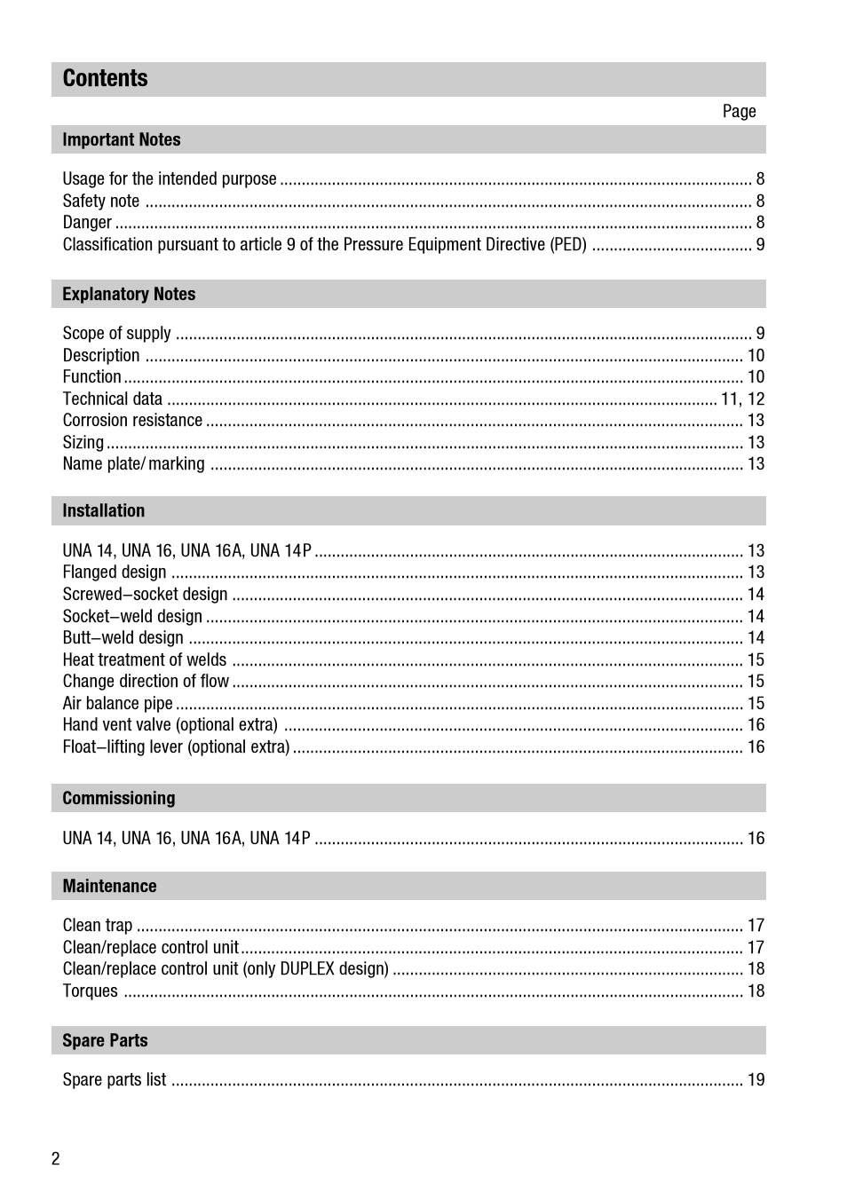 Flowserve UNA 14 User Manual | Page 2 / 20