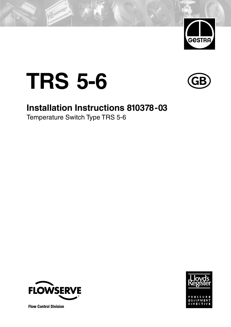 Flowserve TRS 5-6 User Manual | 16 pages