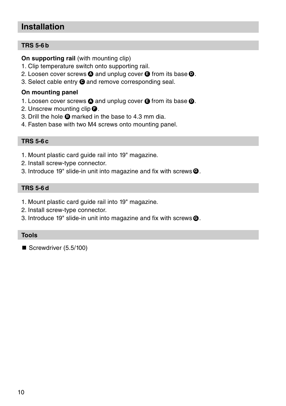 Installation | Flowserve TRS 5-6 User Manual | Page 10 / 16
