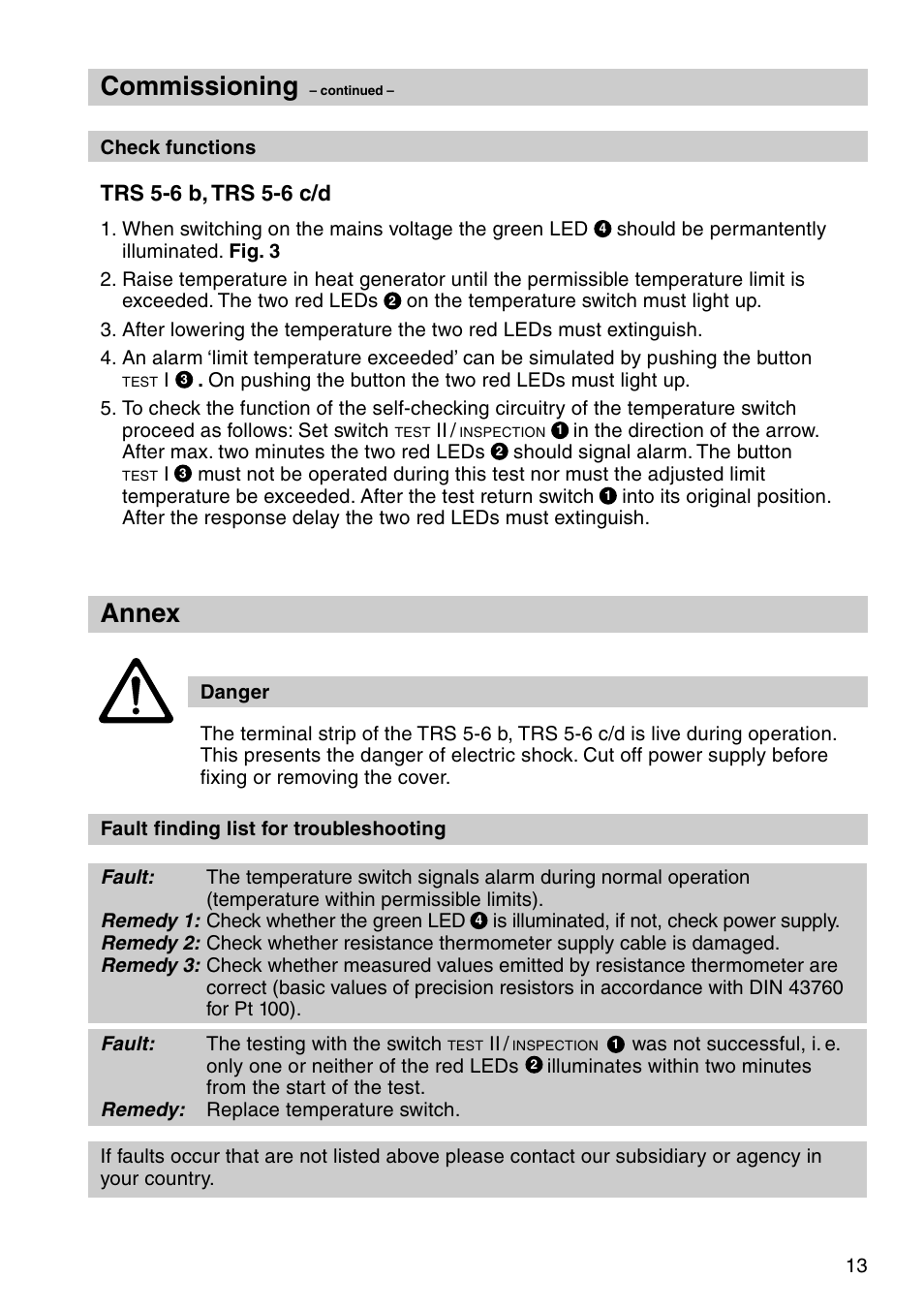 Commissioning, Annex, Trs 5-6 b, trs 5-6 c/d | Flowserve TRS 5-6 User Manual | Page 13 / 16