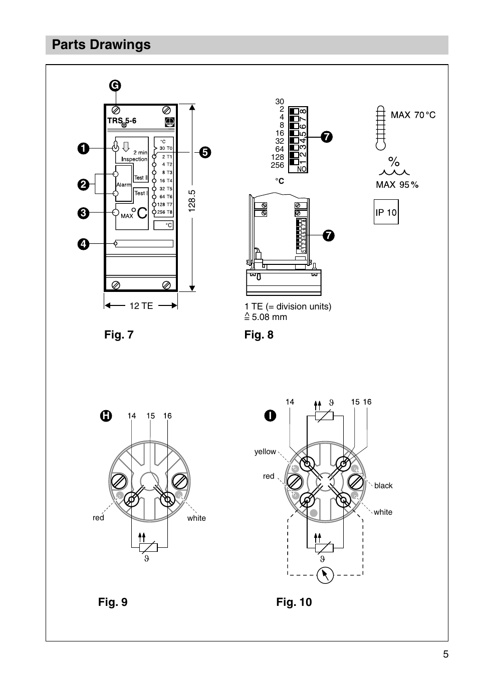 Parts drawings, Fig. 10 fig. 9, Fig. 8 fig. 7 | Flowserve TRS 5-6 User Manual | Page 5 / 16