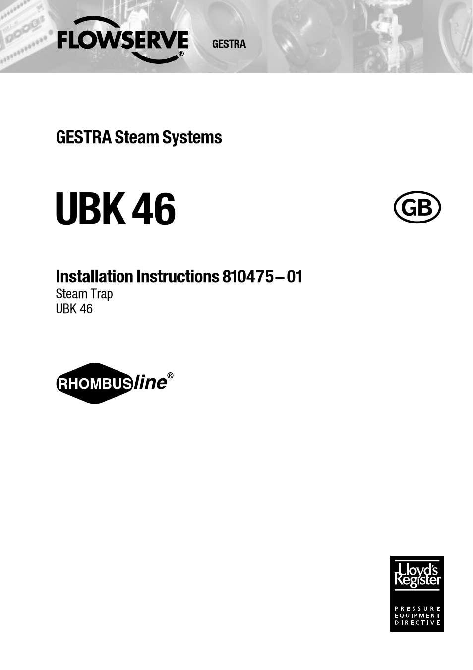 Flowserve UBK 46 User Manual | 20 pages