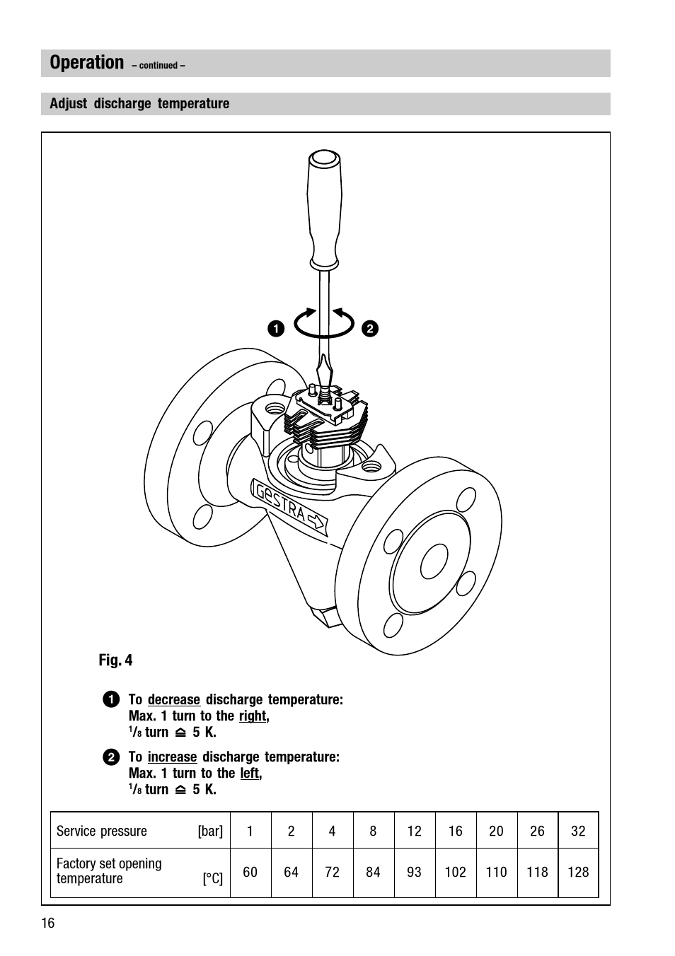 Operation | Flowserve UBK 46 User Manual | Page 16 / 20