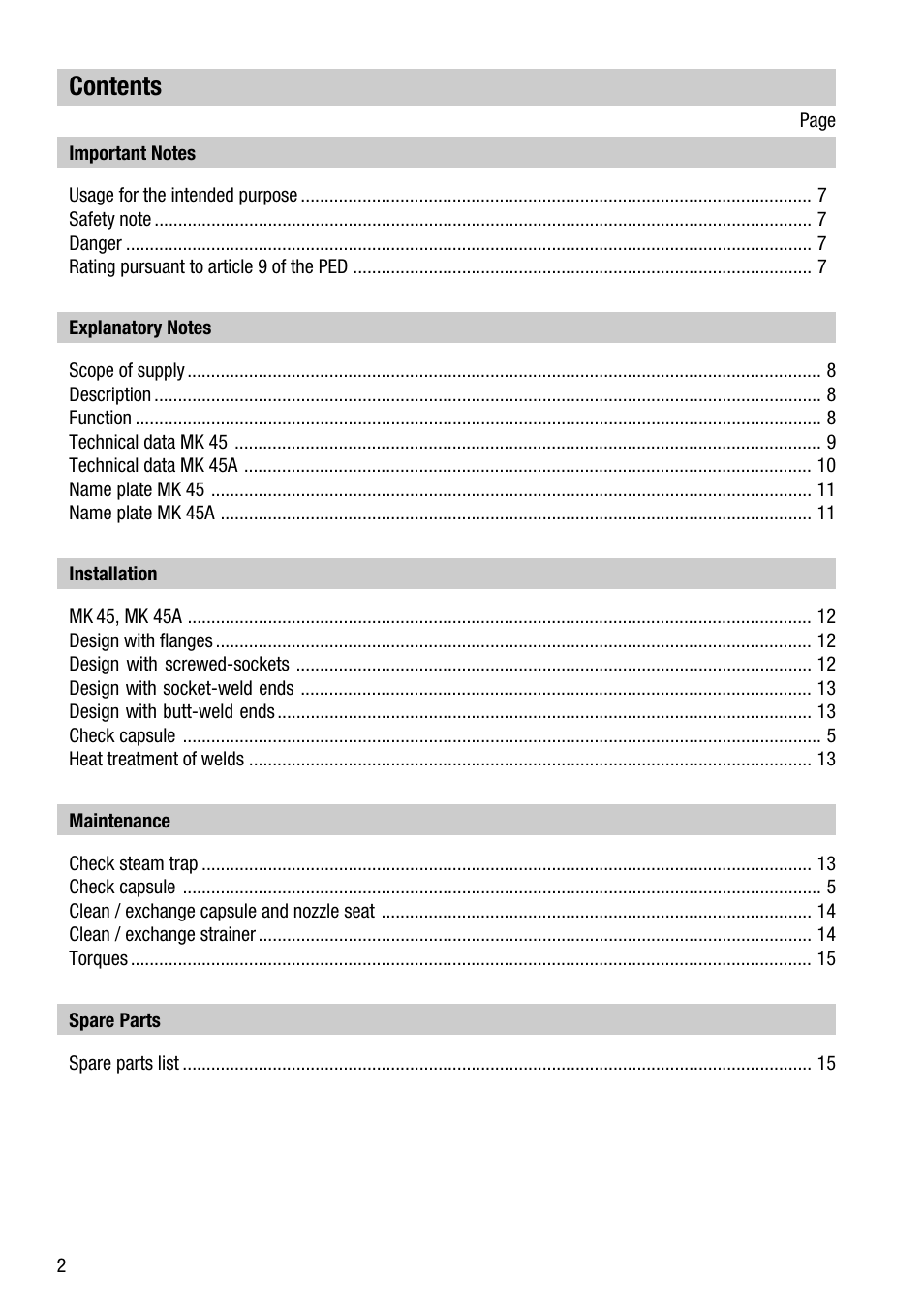 Flowserve MK 45 User Manual | Page 2 / 16