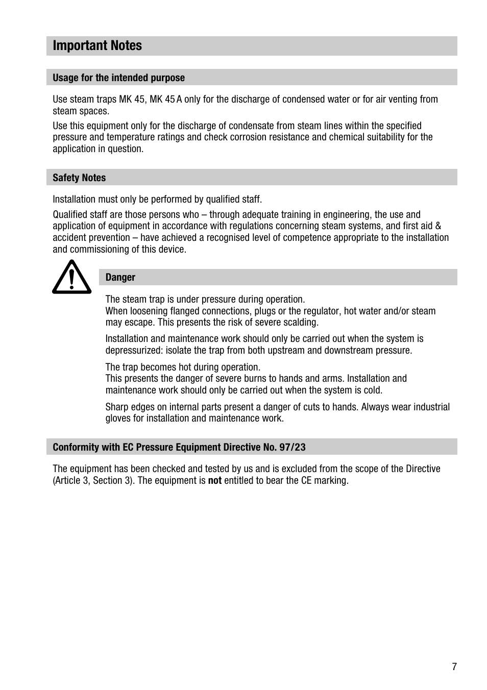 Flowserve MK 45 User Manual | Page 7 / 16