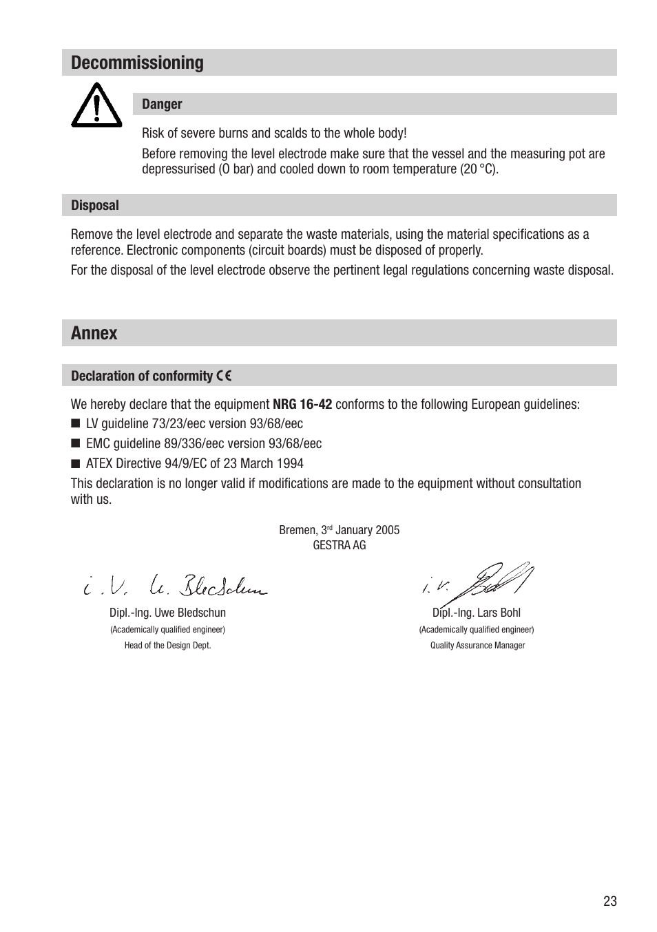 Decommissioning, Annex | Flowserve NRG 16-42 User Manual | Page 23 / 24