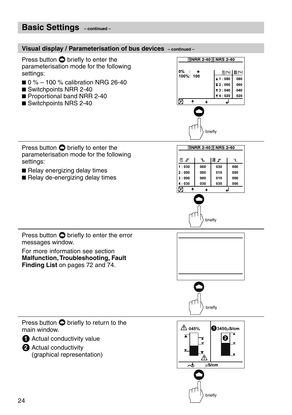 Basic settings | Flowserve URB 1 User Manual | Page 24 / 80