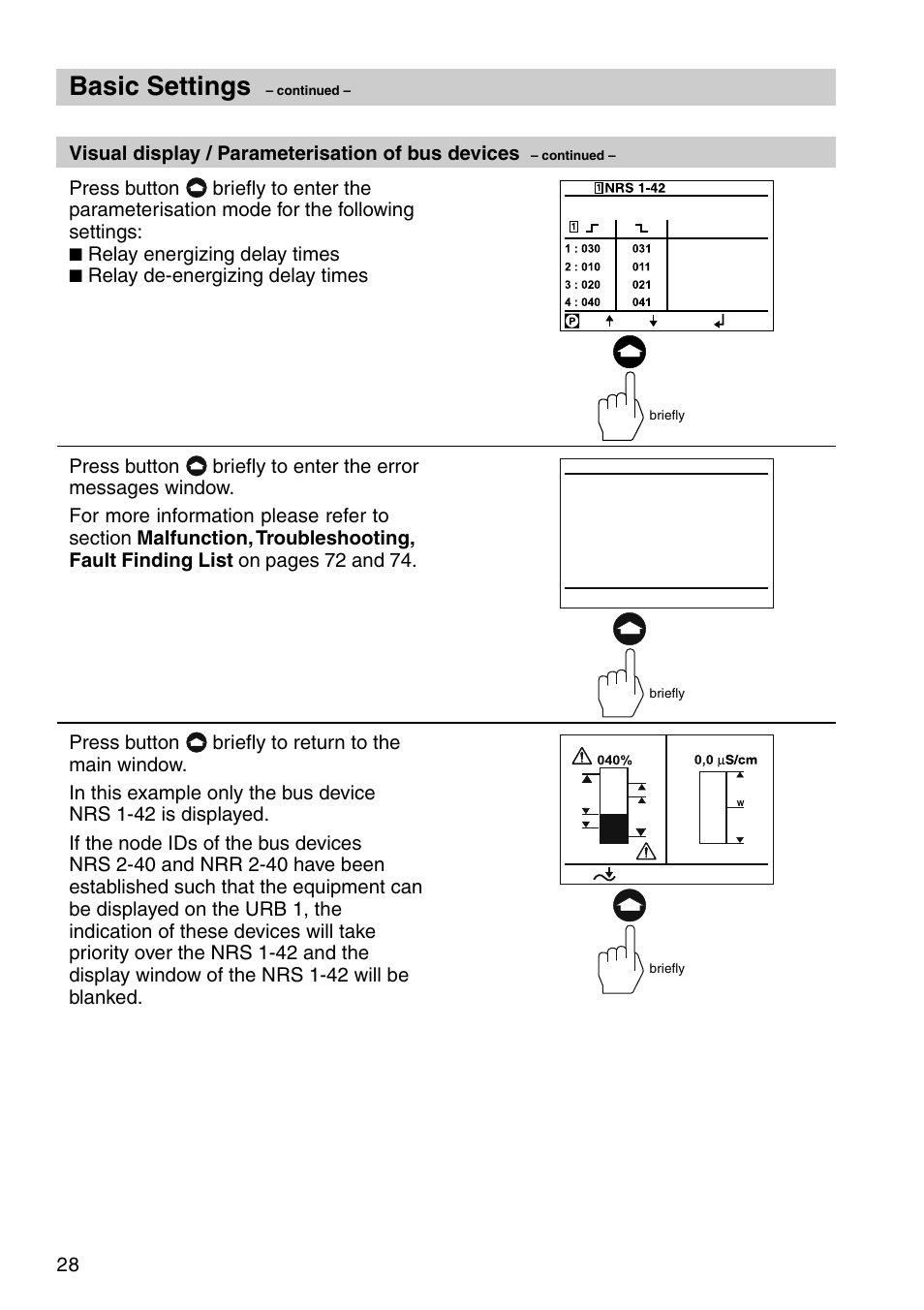 Basic settings | Flowserve URB 1 User Manual | Page 28 / 80