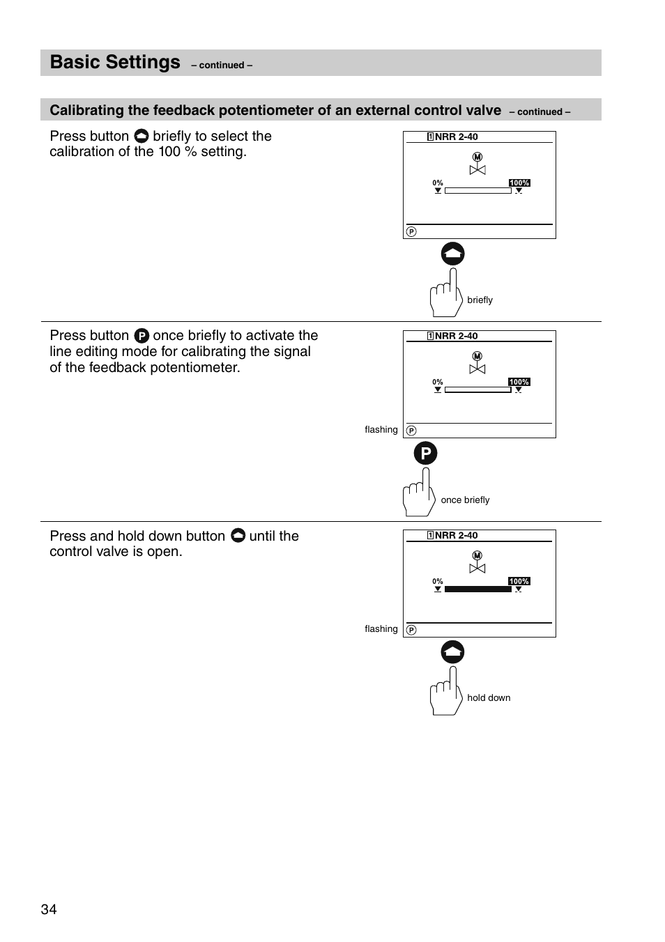 Basic settings | Flowserve URB 1 User Manual | Page 34 / 80