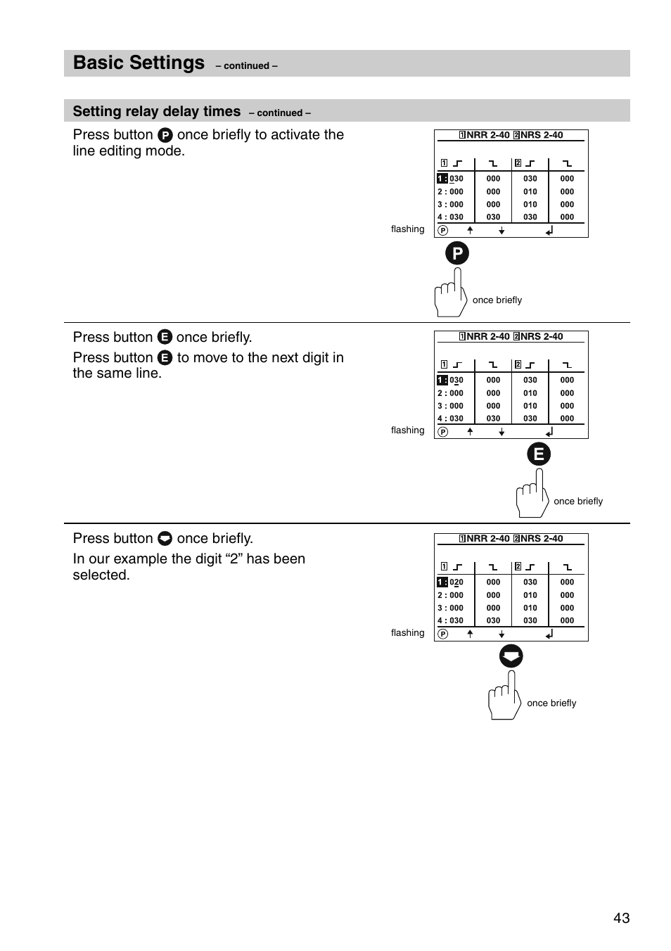 Basic settings | Flowserve URB 1 User Manual | Page 43 / 80