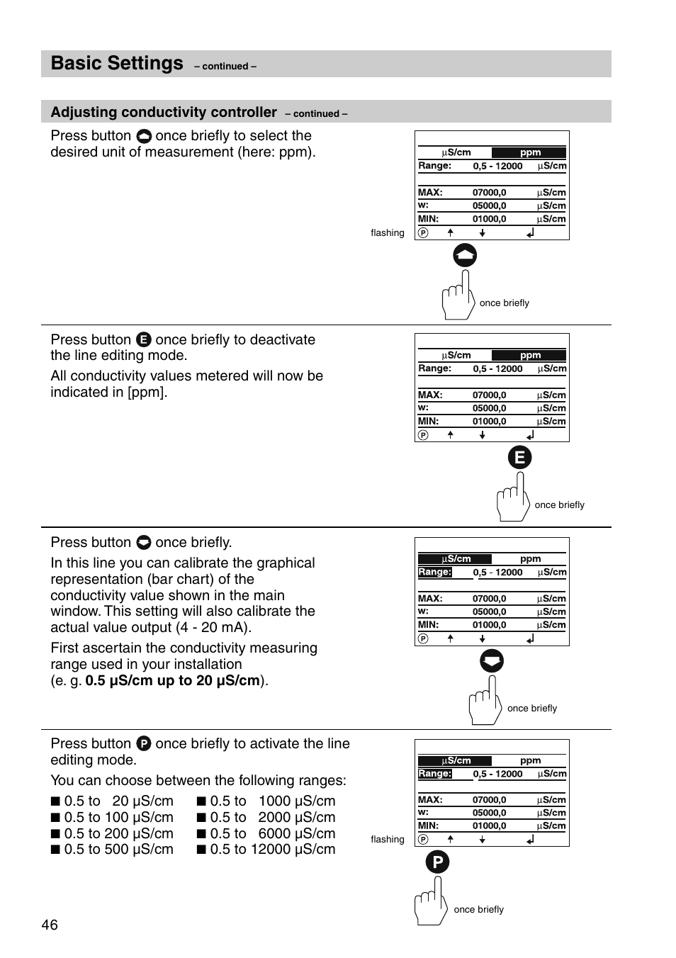 Basic settings | Flowserve URB 1 User Manual | Page 46 / 80