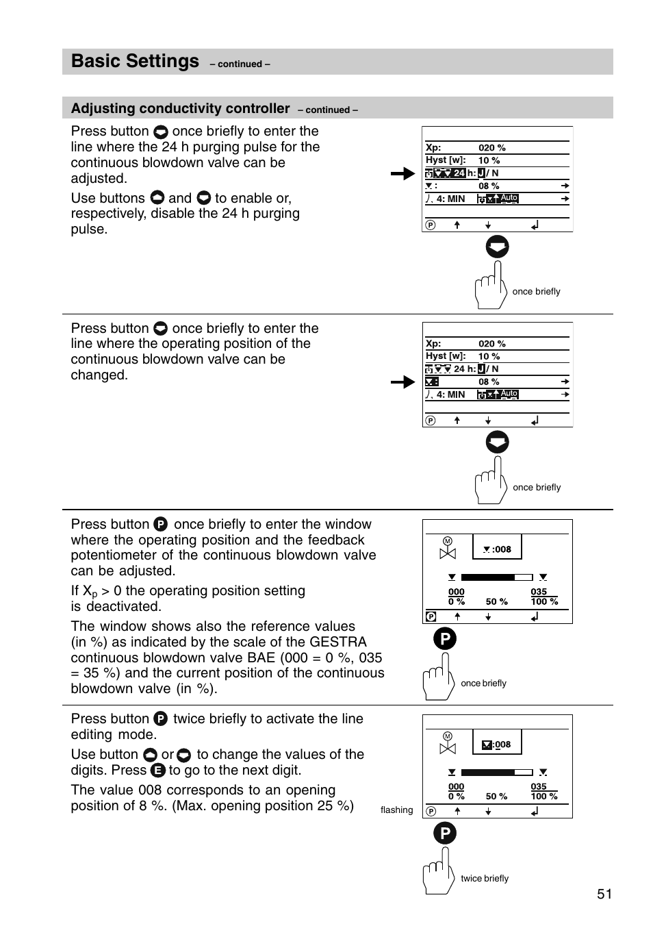 Basic settings | Flowserve URB 1 User Manual | Page 51 / 80