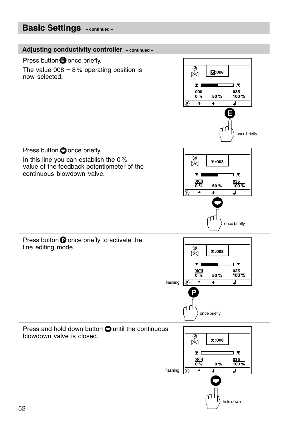 Basic settings | Flowserve URB 1 User Manual | Page 52 / 80