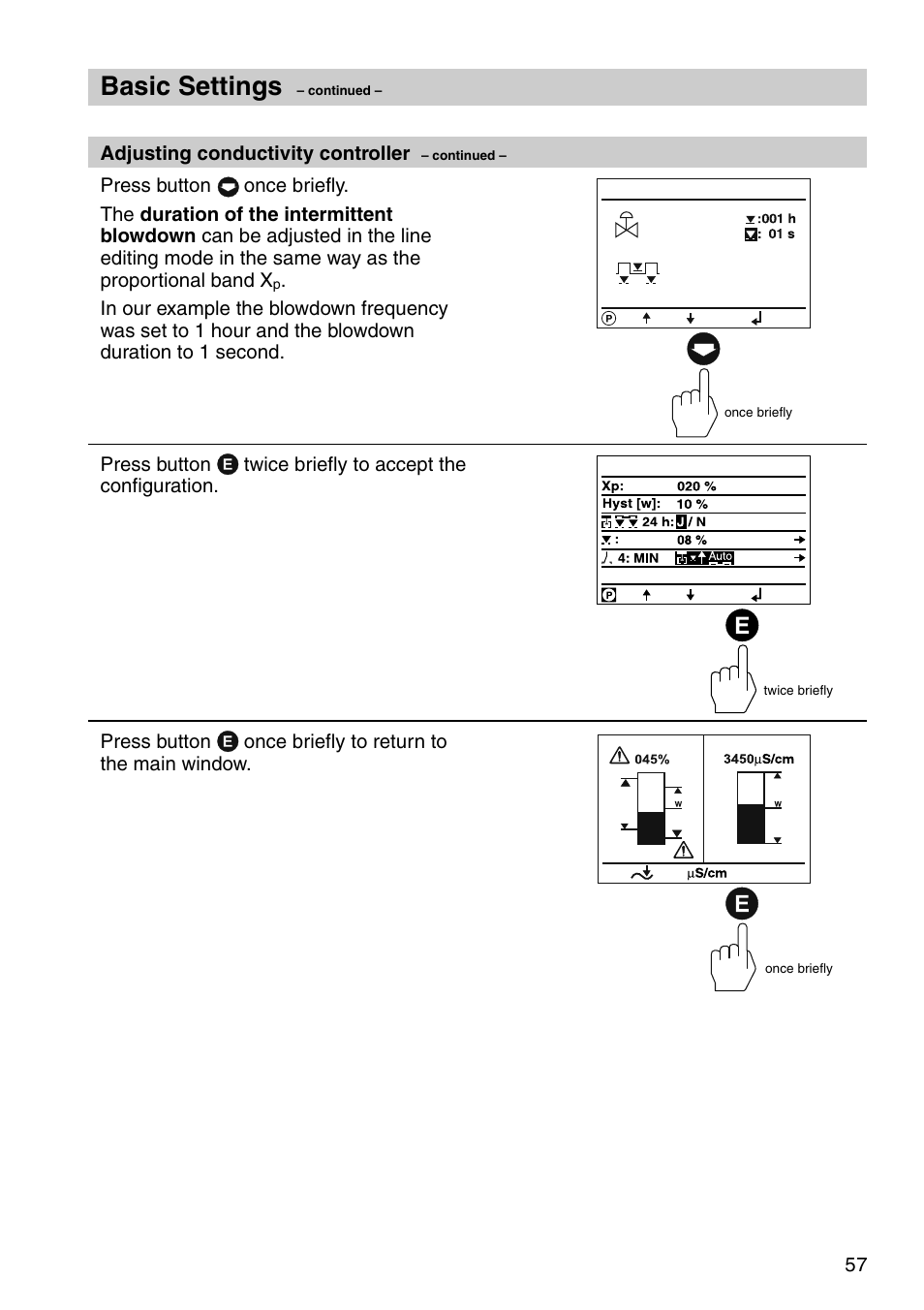 Basic settings | Flowserve URB 1 User Manual | Page 57 / 80