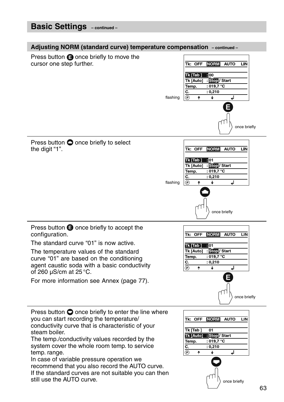 Basic settings | Flowserve URB 1 User Manual | Page 63 / 80