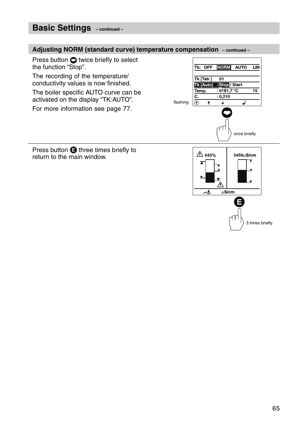 Basic settings | Flowserve URB 1 User Manual | Page 65 / 80