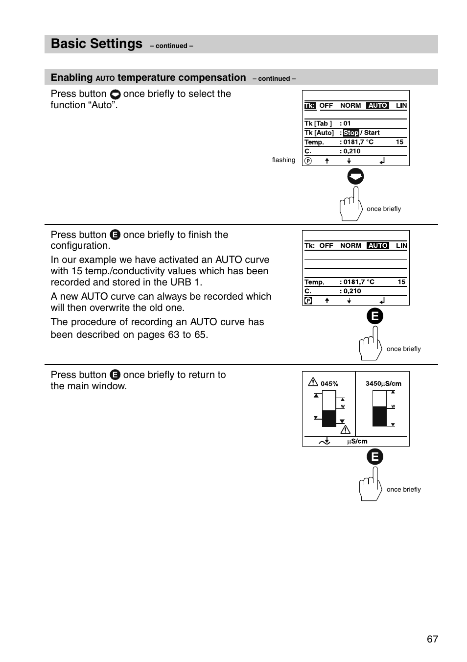 Basic settings | Flowserve URB 1 User Manual | Page 67 / 80
