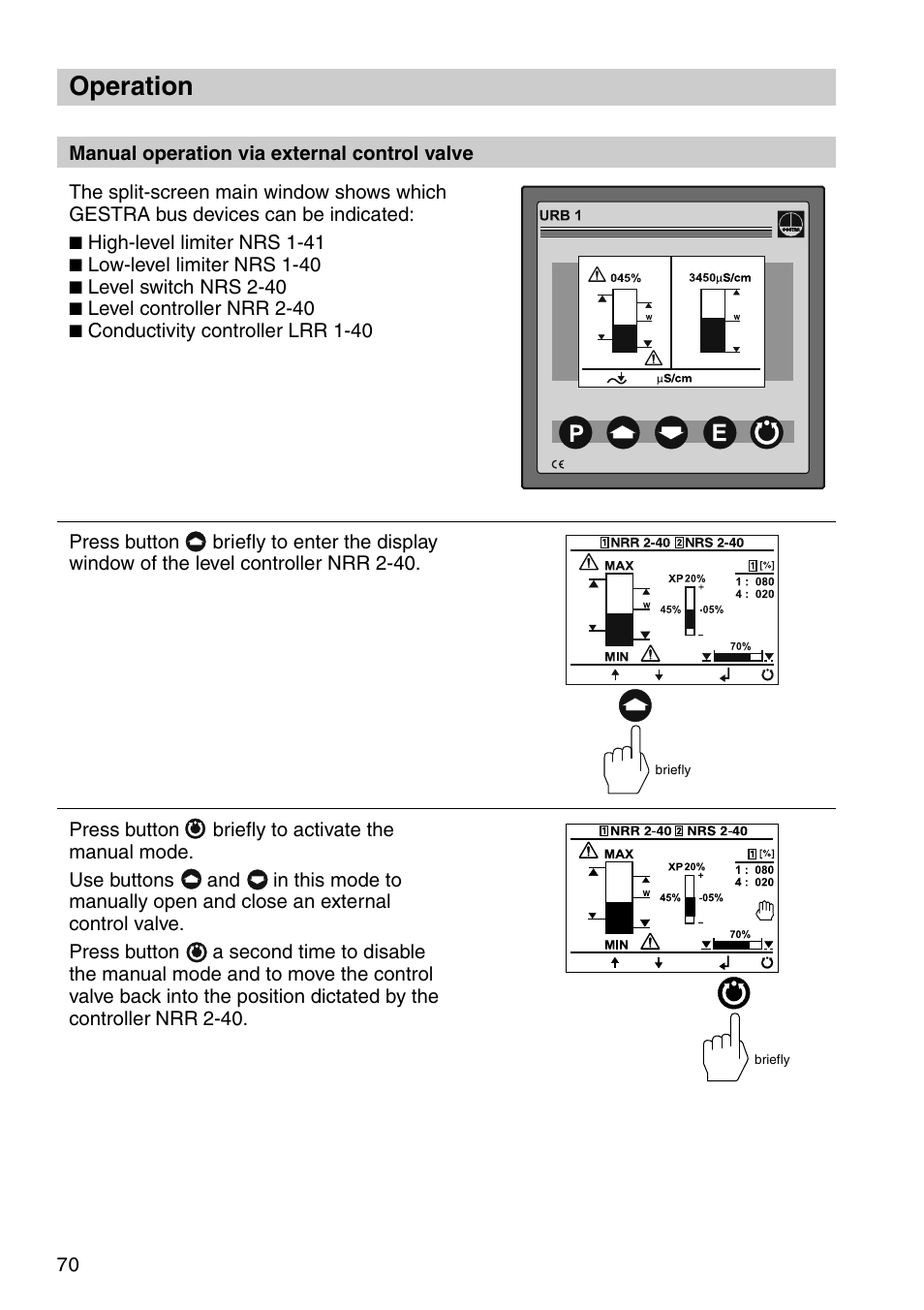 Operation | Flowserve URB 1 User Manual | Page 70 / 80