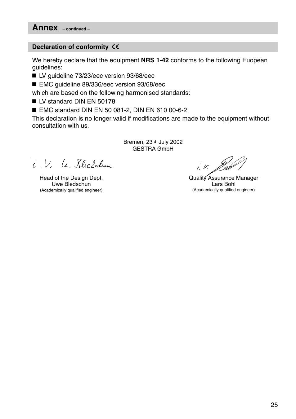 Annex | Flowserve NRS 1-42 User Manual | Page 25 / 28