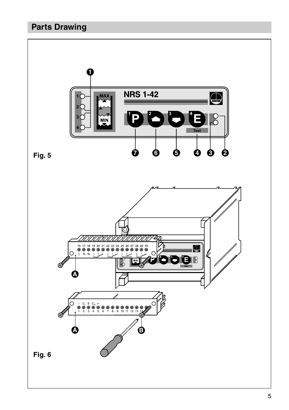 Parts drawing | Flowserve NRS 1-42 User Manual | Page 5 / 28