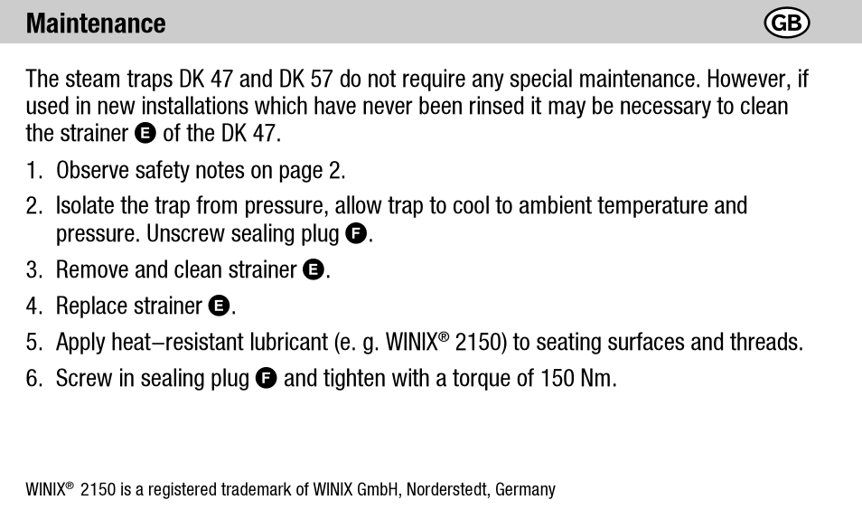 Flowserve DK 47L User Manual | Page 16 / 60