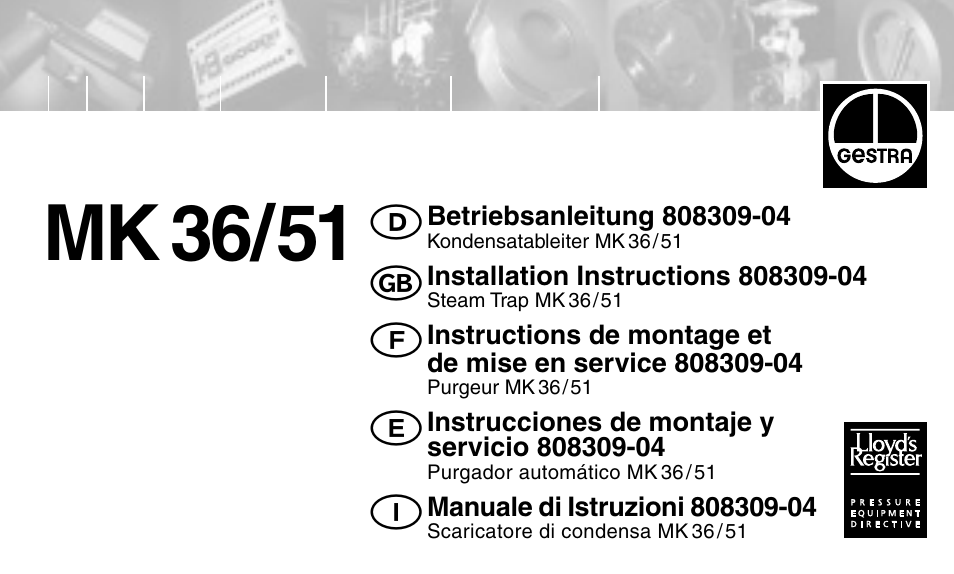 Flowserve MK 36/51 User Manual | 64 pages