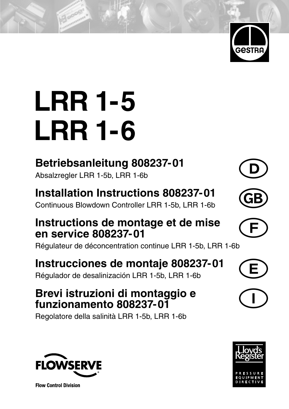 Flowserve LRR 1-5 User Manual | 8 pages