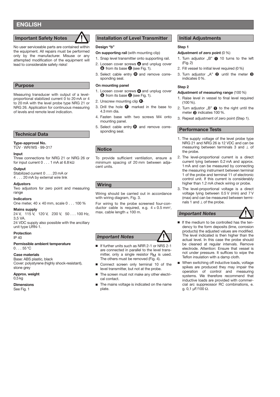 English | Flowserve NRT 2-1 User Manual | Page 4 / 7