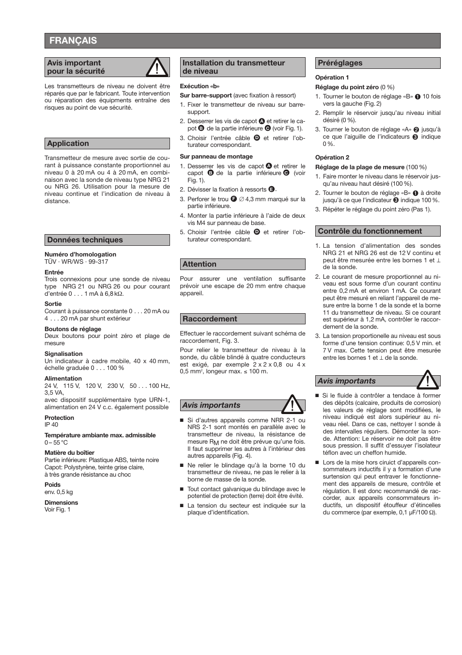 Français | Flowserve NRT 2-1 User Manual | Page 5 / 7