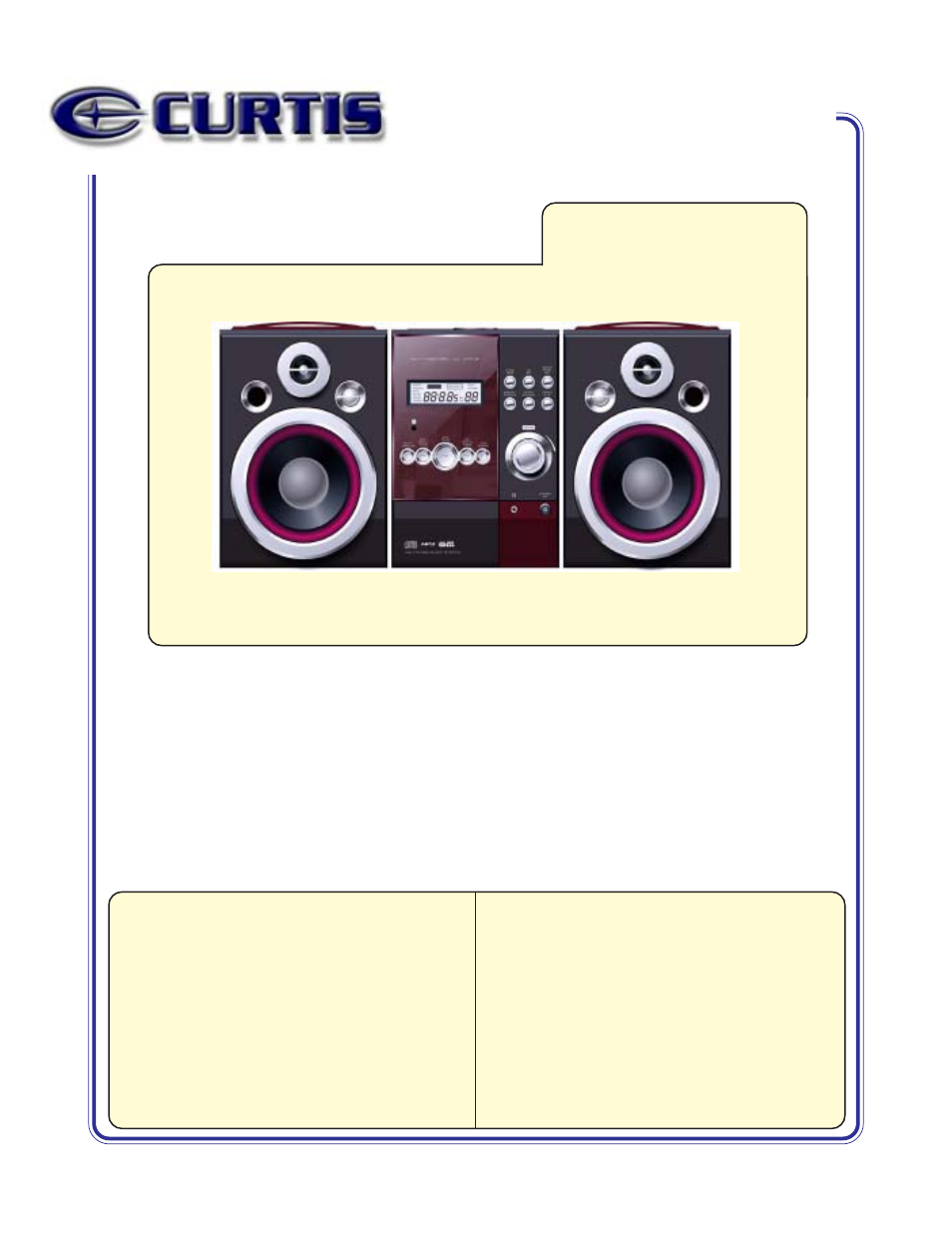 Curtis RCD745MP3 User Manual | 1 page