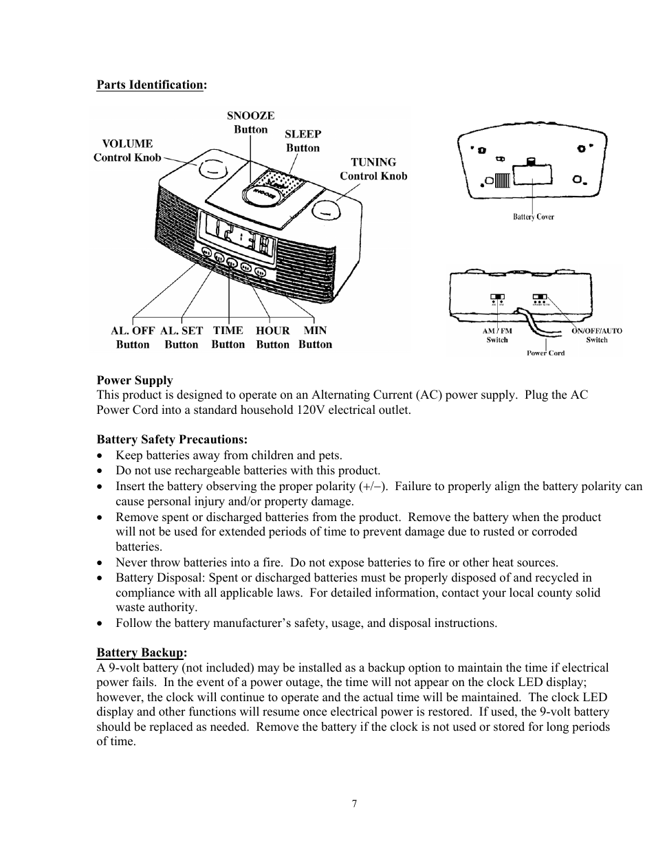Curtis CR1336 User Manual | Page 7 / 9