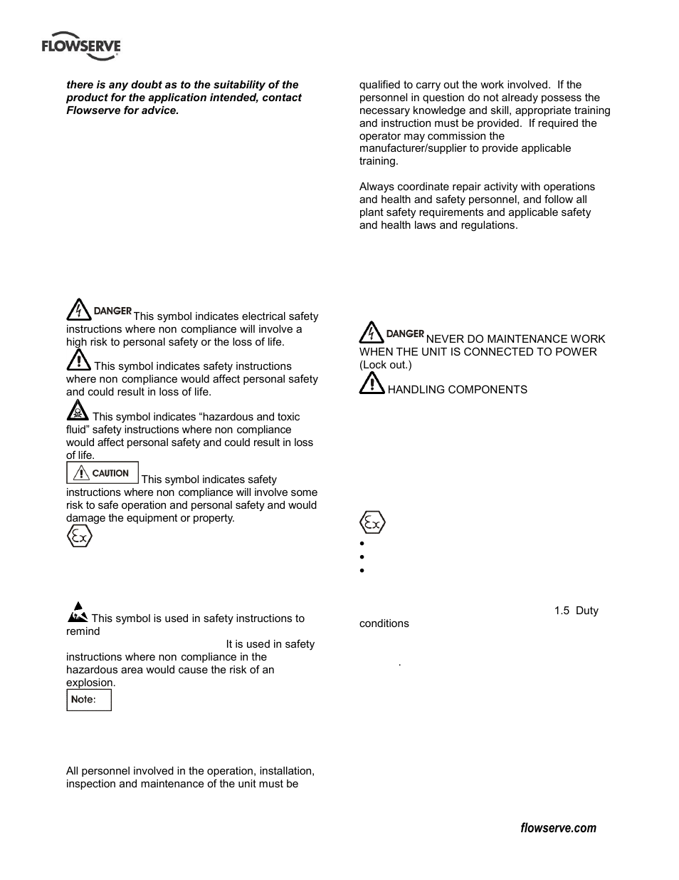 Afety, Pecific machine performance, Pecifications | Flowserve 103 Smart Multi-Port IPS Wireless User Manual | Page 4 / 20
