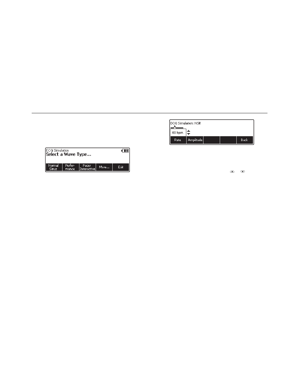 Connecting to the ecg terminals, Setting a normal sinus rhythm ecg signal, Setting a performance ecg signal | Fluke Biomedical 6000D Impulse User Manual | Page 33 / 92