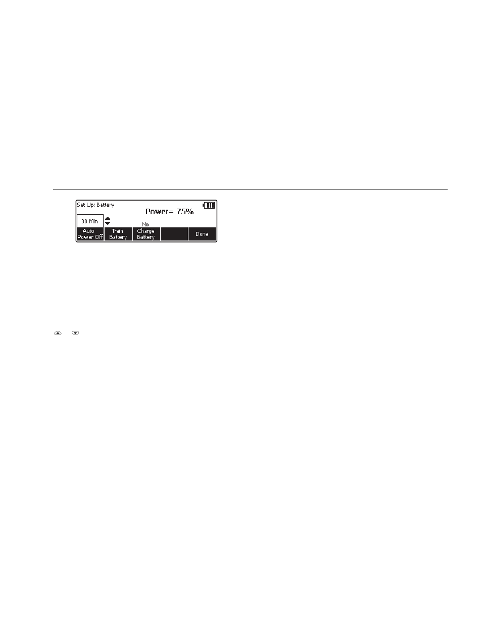 Setting auto power off, Training the battery, Enabling and disabling the battery charger | Setting up the display | Fluke Biomedical 6000D Impulse User Manual | Page 39 / 92