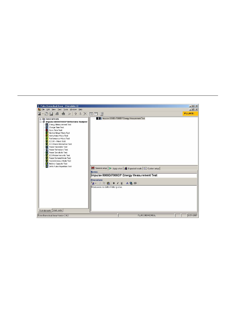 Fluke Biomedical 6000D Impulse User Manual | Page 68 / 92