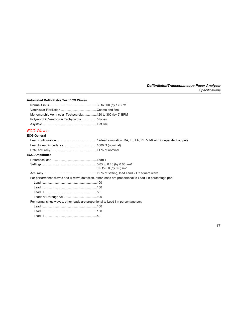 Ecg waves | Fluke Biomedical 6000D Impulse Getting Started User Manual | Page 29 / 36