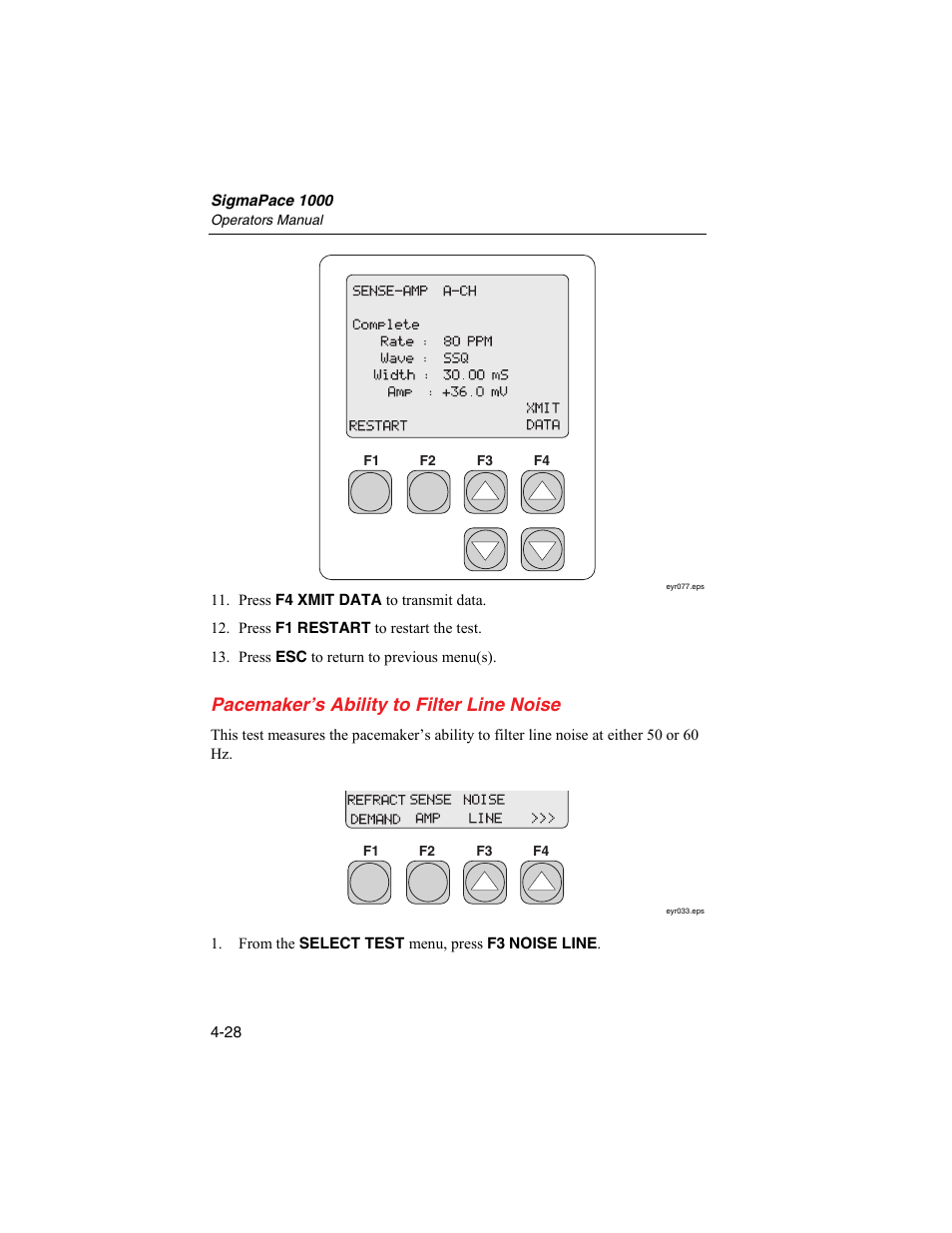 Pacemaker's ability to filter line noise, Pacemaker’s ability to filter line noise | Fluke Biomedical SigmaPace 1000 User Manual | Page 114 / 154