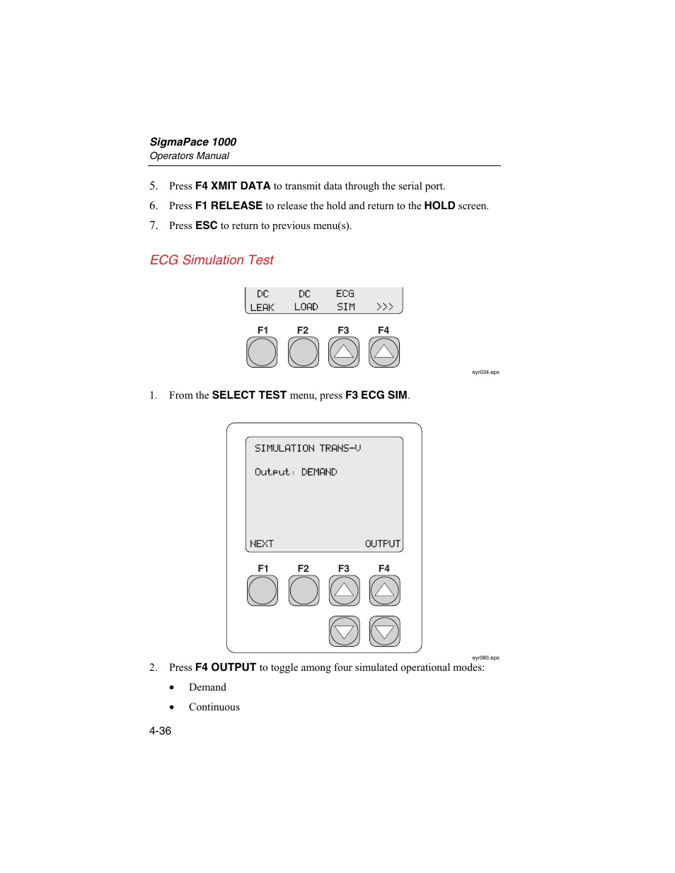 Ecg simulation test | Fluke Biomedical SigmaPace 1000 User Manual | Page 122 / 154
