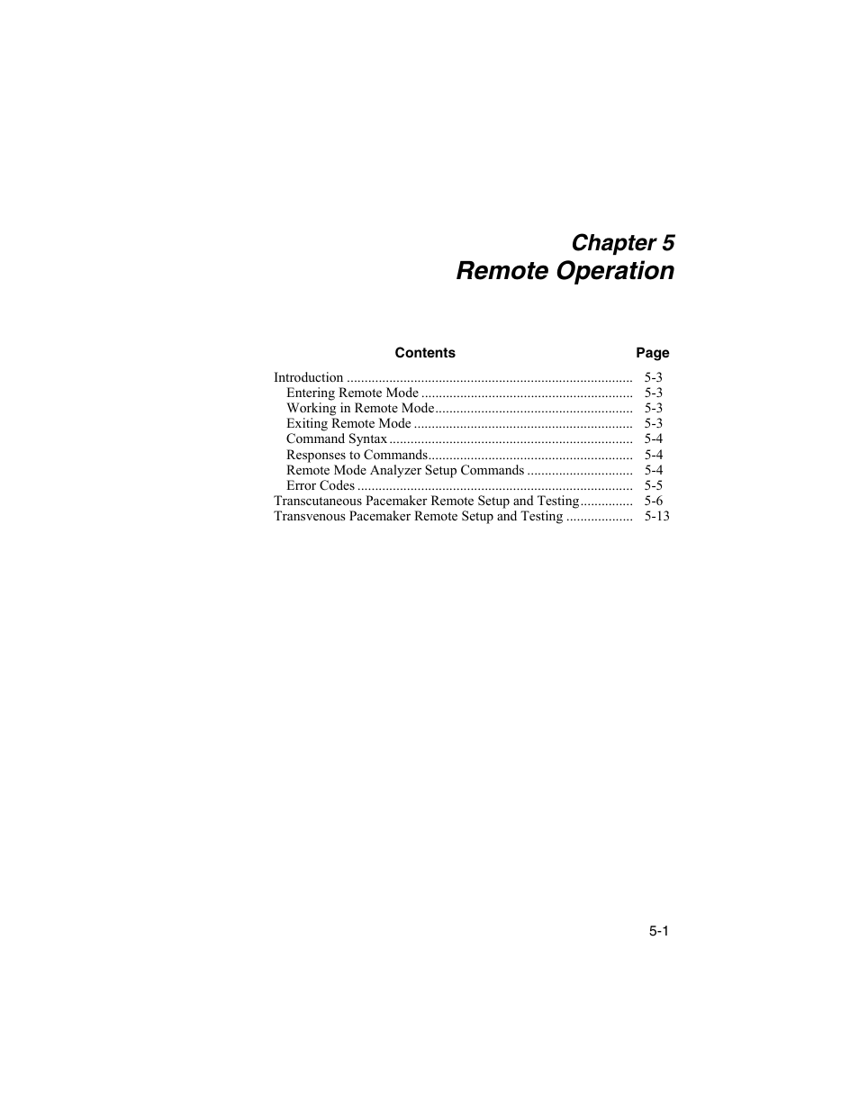 Remote operation, Chapter 5 | Fluke Biomedical SigmaPace 1000 User Manual | Page 131 / 154