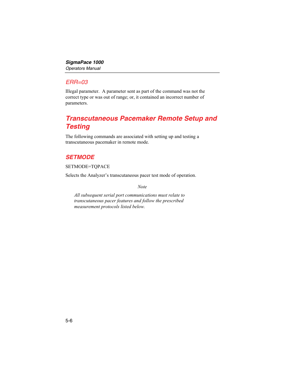 Transcutaneous pacemaker remote setup and testing | Fluke Biomedical SigmaPace 1000 User Manual | Page 136 / 154