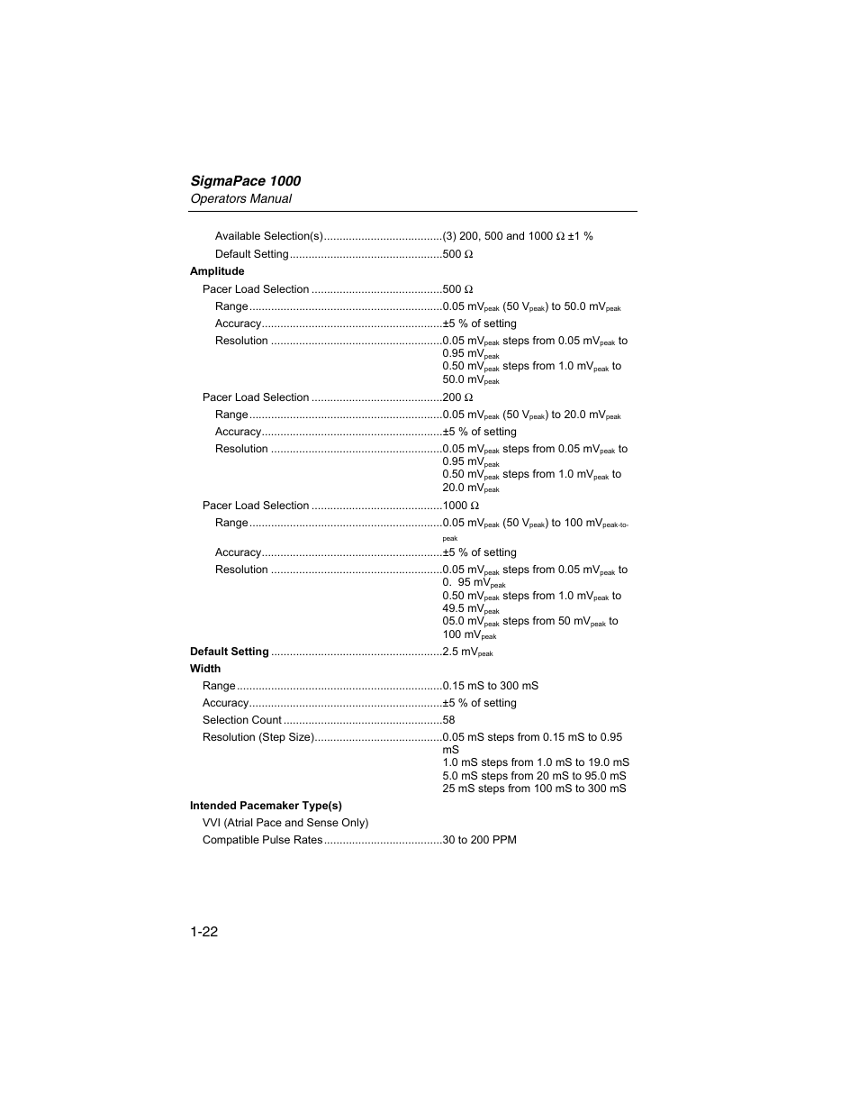 Sigmapace 1000 | Fluke Biomedical SigmaPace 1000 User Manual | Page 36 / 154
