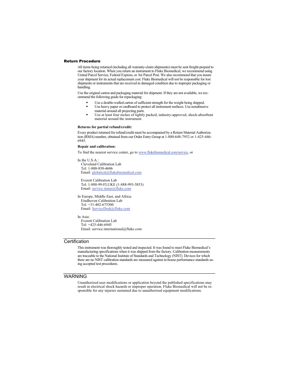 Fluke Biomedical SigmaPace 1000 User Manual | Page 4 / 154