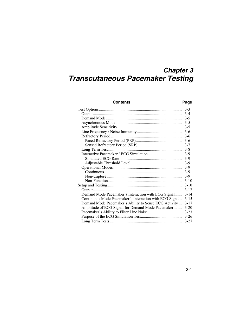 Transcutaneous pacemaker testing, Chapter 3 | Fluke Biomedical SigmaPace 1000 User Manual | Page 55 / 154
