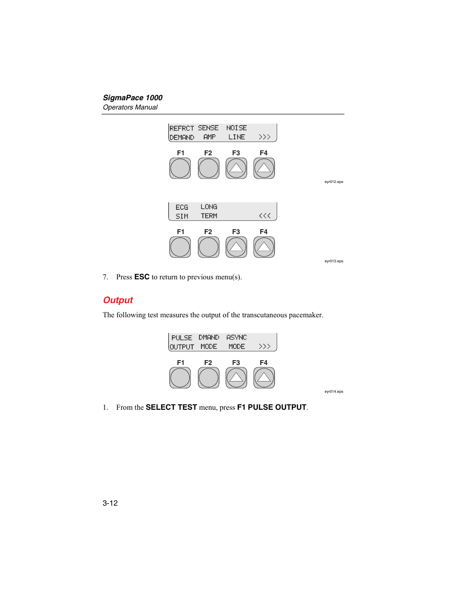 Output | Fluke Biomedical SigmaPace 1000 User Manual | Page 66 / 154
