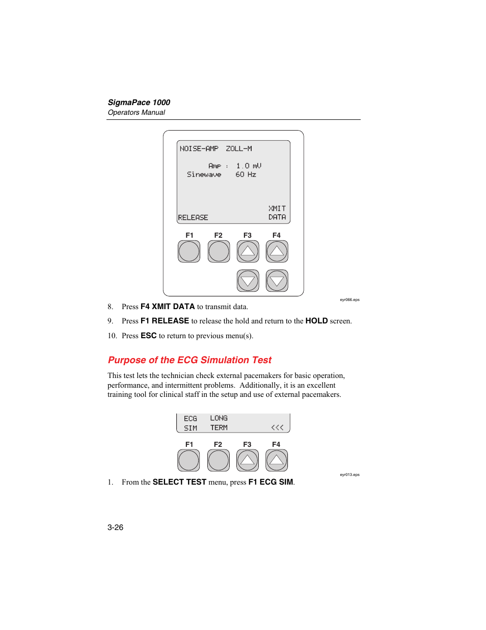 Purpose of the ecg simulation test | Fluke Biomedical SigmaPace 1000 User Manual | Page 80 / 154